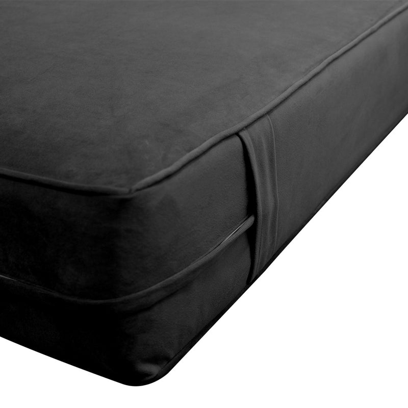 STYLE V3 - Velvet Indoor Daybed Mattress Bolster Backrest Cushion Pillow |COVERS ONLY|