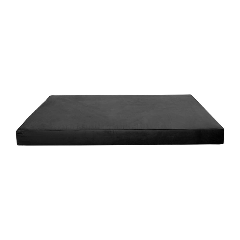 STYLE V5 - Velvet Indoor Daybed Mattress Bolster Cushion Pillow Complete Set