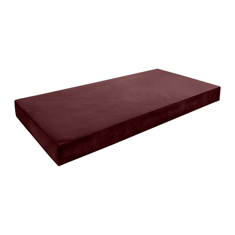 STYLE V5 - Velvet Indoor Daybed Mattress Bolster Pillow |COVERS ONLY|