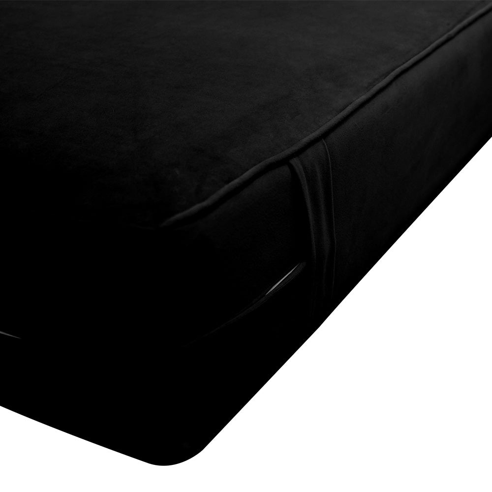 STYLE V2 - Velvet Indoor Daybed Mattress Bolster Backrest Cushion Pillow |COVERS ONLY|