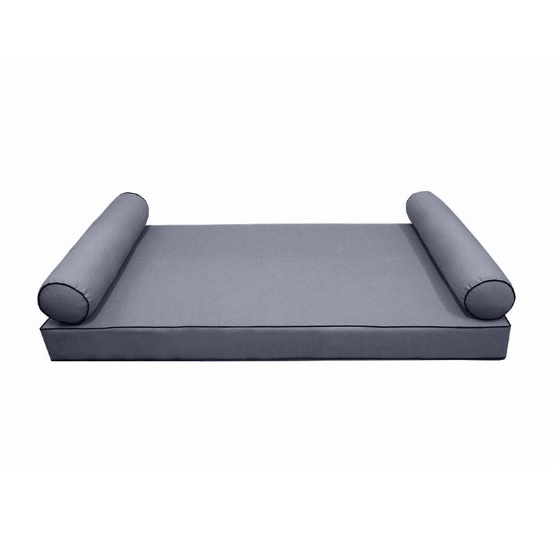 STYLE 5 - Mattress & Bolster Pillow for Outdoor Indoor Daybed Porch Swing Bed Twin Size | COVERS ONLY |