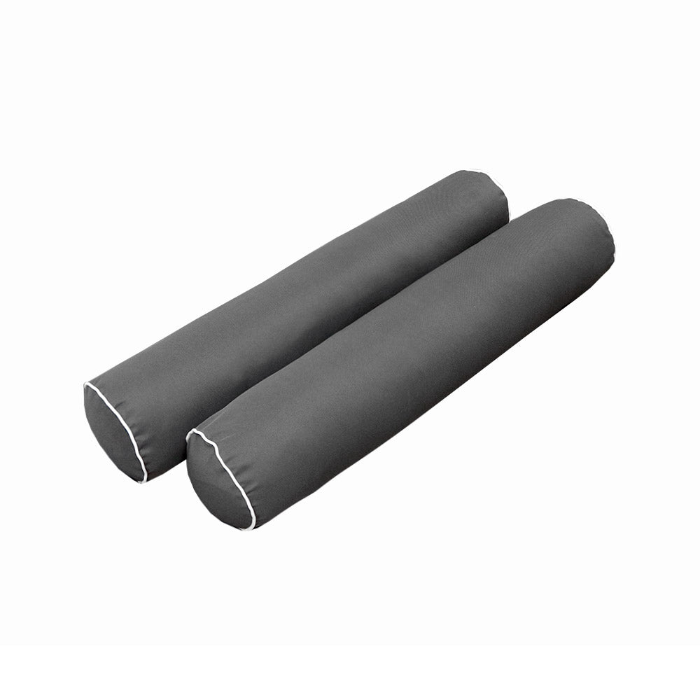 Style5 Crib Size 3PC Contrast Pipe Trim Outdoor Daybed Mattress Cushion Bolster Pillow Slip Cover COMPLETE SET AD003