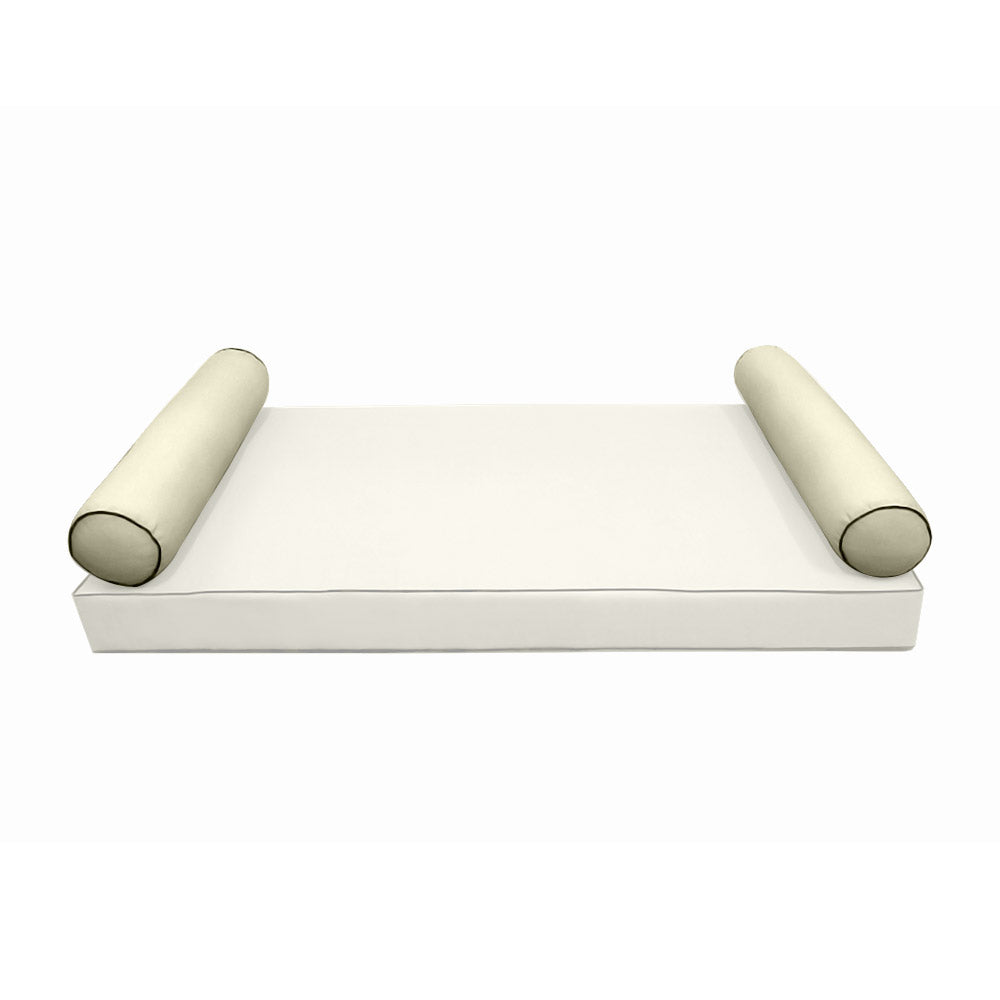 STYLE 5 Bolster Pillow for Outdoor Indoor Daybed Porch Swing Bed Crib Size | COVERS ONLY |