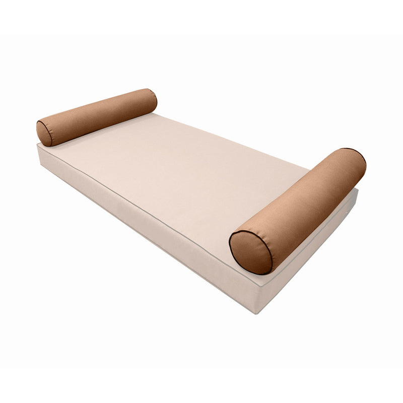 STYLE 5 Bolster Pillow for Outdoor Indoor Daybed Porch Swing Bed Twin Size | COVERS ONLY |