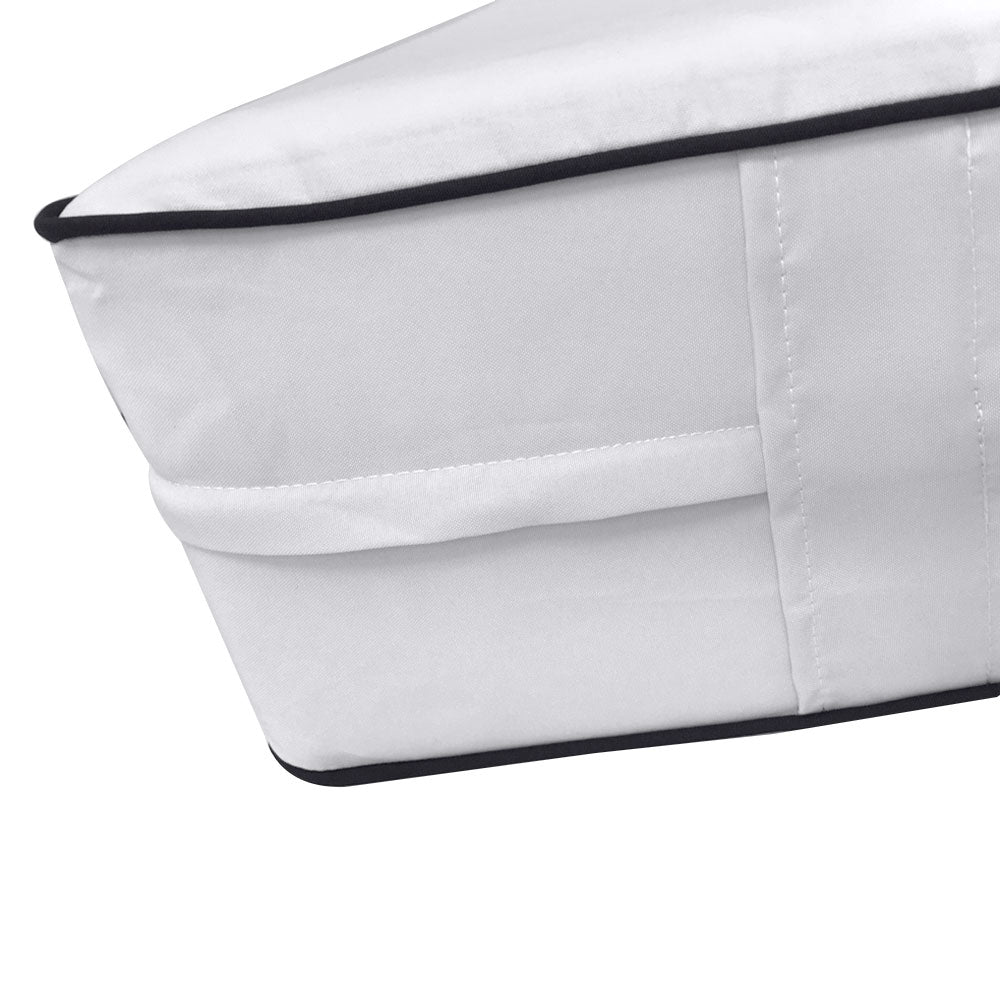 STYLE 5 - Mattress & Pillow Bolster Cushion Cover and Insert for Outdoor Indoor Daybed Porch Swing Bed Crib Size