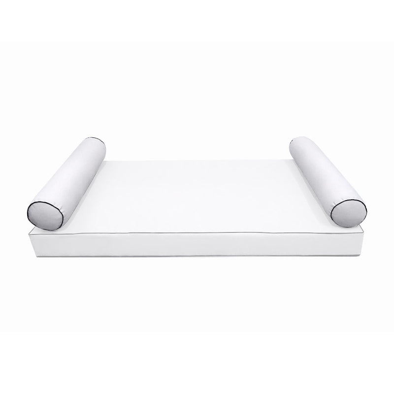 STYLE 5 Bolster Pillow for Outdoor Indoor Daybed Porch Swing Bed Twin Size | COVERS ONLY |