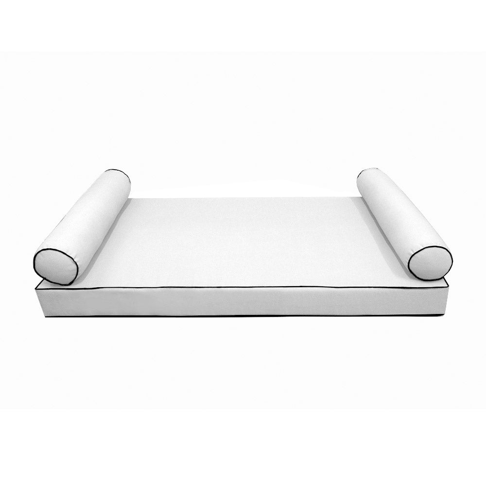 STYLE 5 pillow and bolster cushion set for daybeds, porch swings, or beds – indoor and outdoor use with durable knife-edge design. — cover only