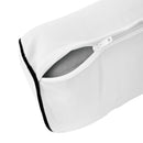 Style5 Crib Size 3PC Contrast Pipe Trim Outdoor Daybed Mattress Cushion Bolster Pillow Slip Cover COMPLETE SET AD106