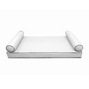 STYLE 5 - Mattress & Bolster Pillow for Outdoor Indoor Daybed Porch Swing Bed Crib Size | COVERS ONLY |