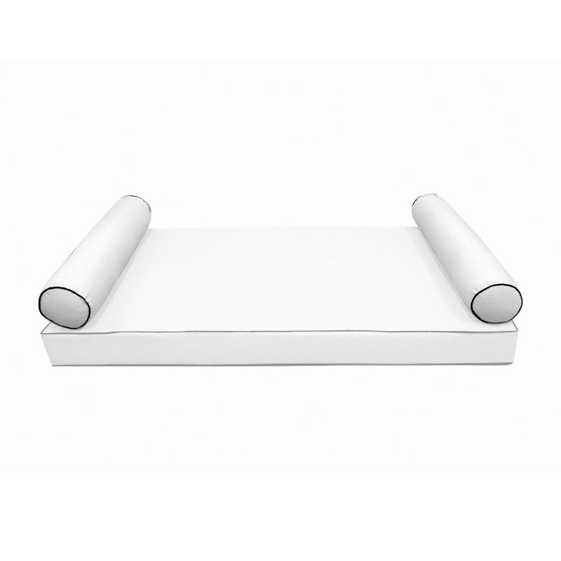 STYLE 5 Bolster Pillow for Outdoor Indoor Daybed Porch Swing Bed Twin Size | COVERS ONLY |