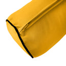 Style5 Twin Size 3PC Contrast Pipe Trim Outdoor Daybed Mattress Cushion Bolster Pillow Slip Cover COMPLETE SET AD108