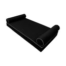 STYLE 5 - Mattress & Bolster Pillow for Outdoor Indoor Daybed Porch Swing Bed Queen Size | COVERS ONLY |