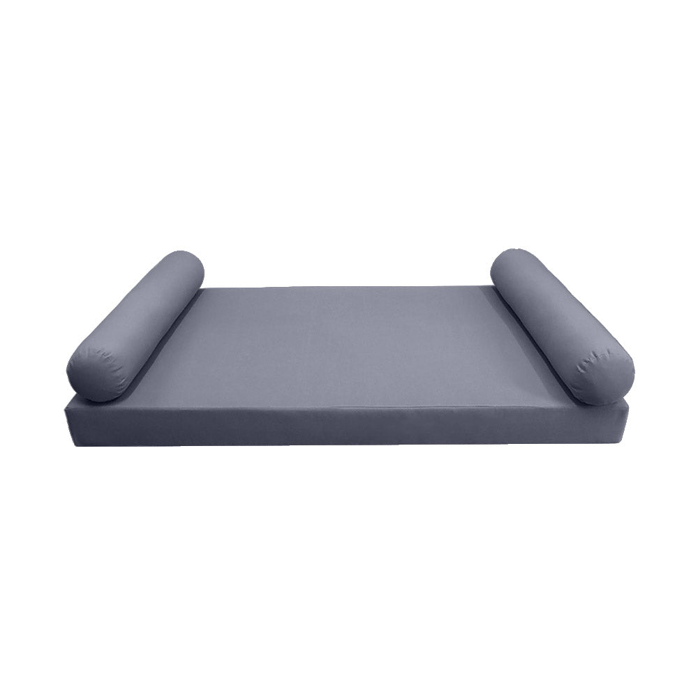 STYLE 5 pillow and bolster cushion set for daybeds, porch swings, or beds – indoor and outdoor use with durable knife-edge design. — cover only