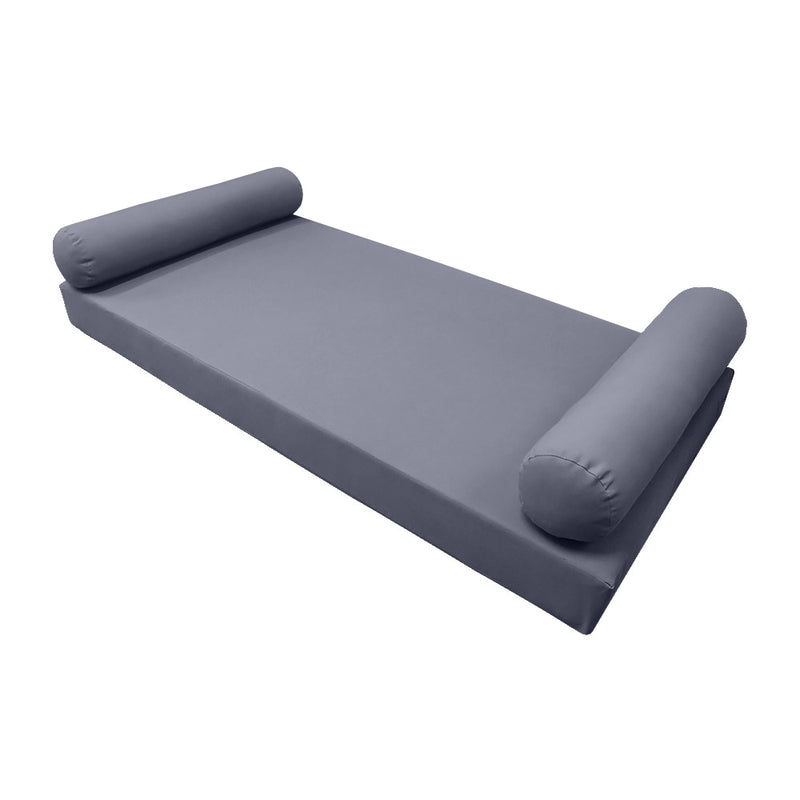 Style5 Crib Size 3PC Knife Edge Outdoor Daybed Mattress Cushion Bolster Pillow Slip Cover COMPLETE SET AD001