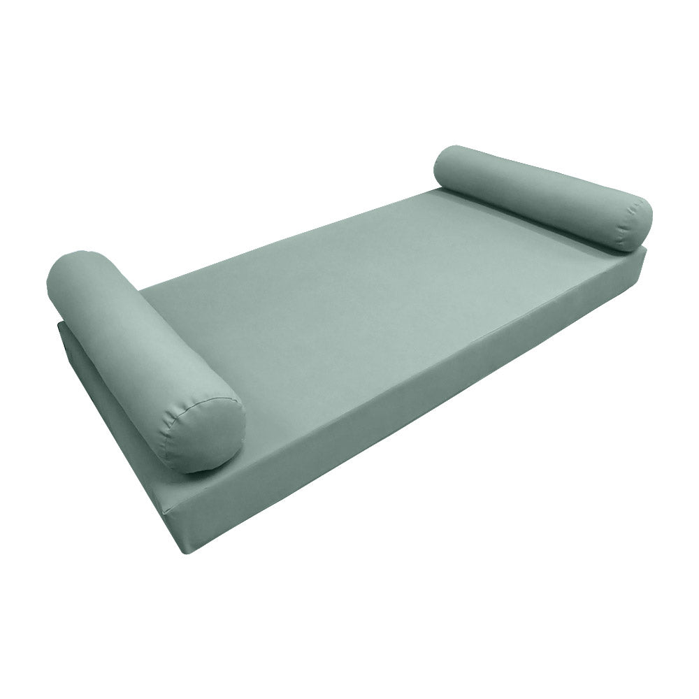 Modern outdoor daybed cushion set with two bolsters and two pillows, ideal for patio, porch, or indoor lounge spaces. — cover only