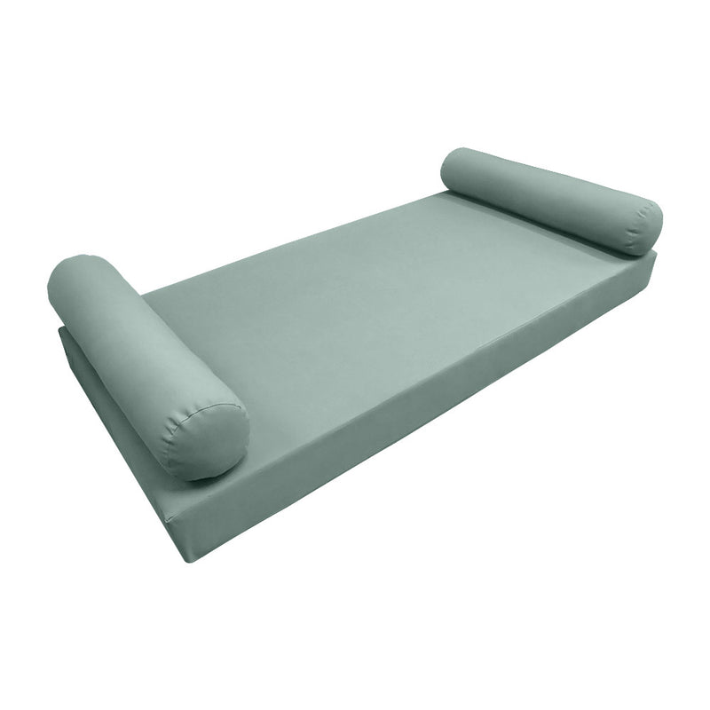 STYLE 5 - Mattress & Pillow Bolster for Outdoor Indoor Daybed Porch Swing Bed Knife Edge Full Size AD002 | COVERS ONLY |