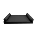 STYLE 5 pillow and bolster cushion set for daybeds, porch swings, or beds – indoor and outdoor use with durable knife-edge design. — cover only