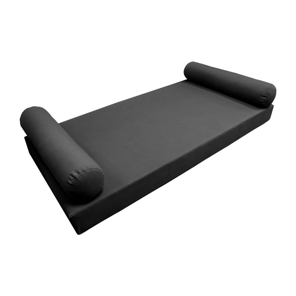 Modern outdoor daybed cushion set with two bolsters and two pillows, ideal for patio, porch, or indoor lounge spaces. — cover only