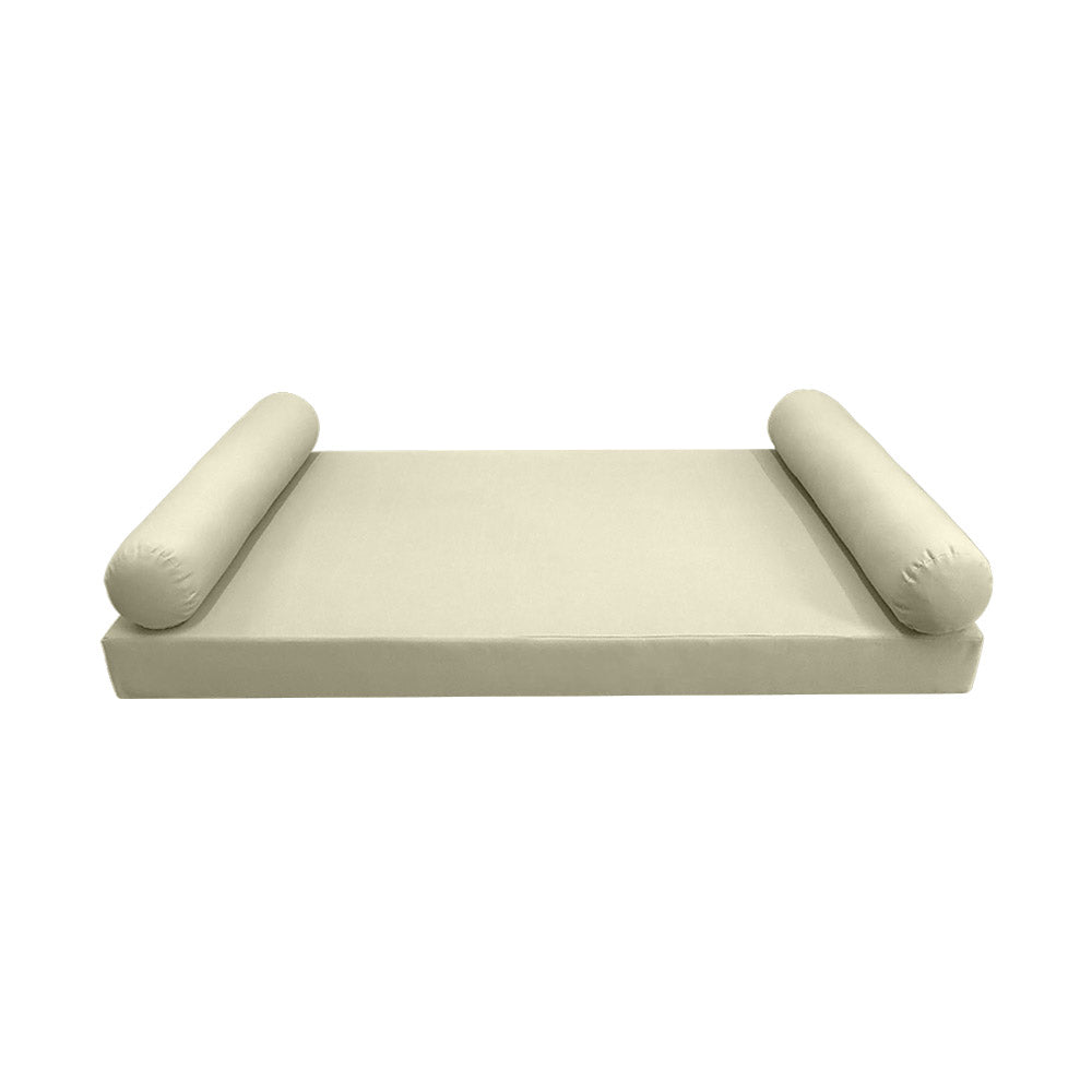 STYLE 5 - Mattress & Pillow Bolster Cushion Cover and Insert for Outdoor Indoor Daybed Porch Swing Bed Crib Size