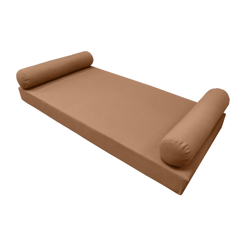 Style5 Twin-XL Size 3PC Knife Edge Outdoor Daybed Mattress Cushion Bolster Pillow SlipCover COMPLETE SET AD104