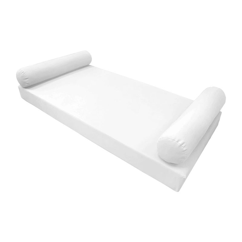 Style5 Crib Size 3PC Knife Edge Outdoor Daybed Mattress Cushion Bolster Pillow Slip Cover COMPLETE SET AD106