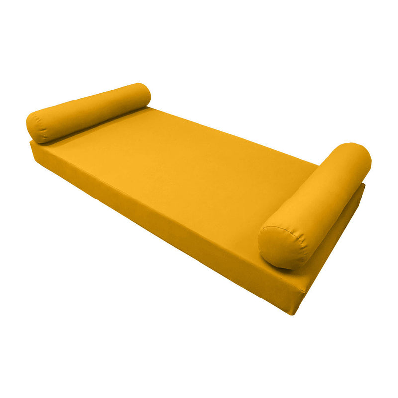 Style5 Twin Size 3PC Knife Edge Outdoor Daybed Mattress Cushion Bolster Pillow Slip Cover COMPLETE SET AD108