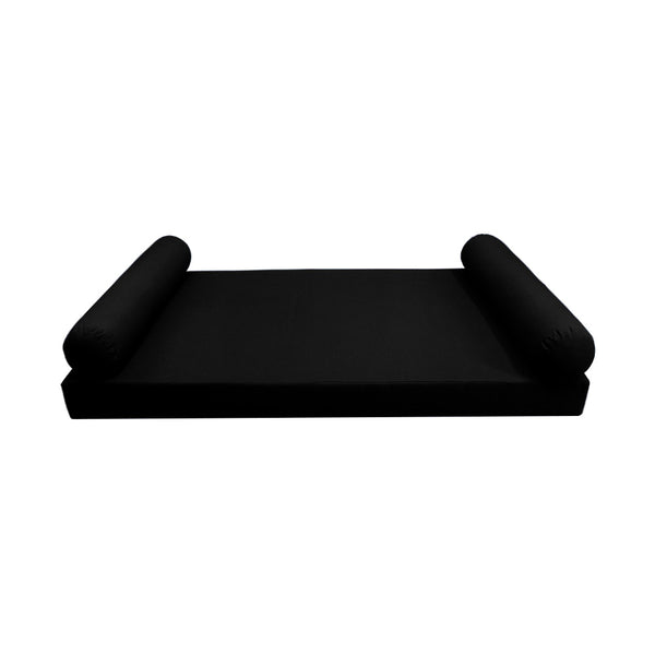 Style5 Crib Size 3PC Knife Edge Outdoor Daybed Mattress Cushion Bolster Pillow Slip Cover COMPLETE SET AD109