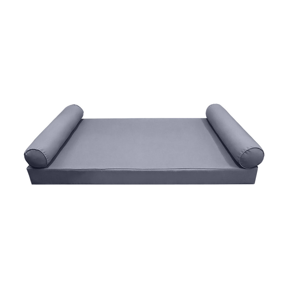STYLE 5 - Mattress & Bolster Pillow for Outdoor Indoor Daybed Porch Swing Bed Crib Size | COVERS ONLY |
