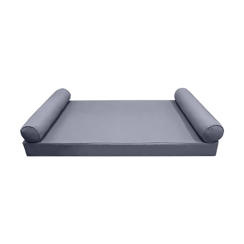 STYLE 5 - Mattress & Bolster Pillow for Outdoor Indoor Daybed Porch Swing Bed Crib Size | COVERS ONLY |