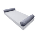 STYLE 5 Bolster Pillow for Outdoor Indoor Daybed Porch Swing Bed Twin Size | COVERS ONLY |