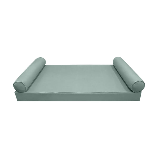 Style5 Crib Size 3PC Pipe Trim Outdoor Daybed Mattress Cushion Bolster Pillow Slip Cover COMPLETE SET AD002