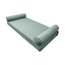 STYLE 5 - Mattress & Bolster Pillow for Outdoor Indoor Daybed Porch Swing Bed Crib Size | COVERS ONLY |