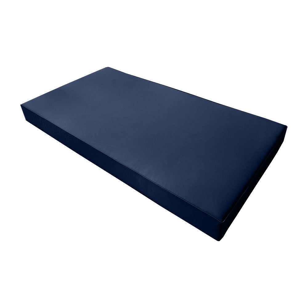 STYLE 5 - Mattress & Pillow Bolster for Outdoor Indoor Daybed Porch Swing Bed Piped Trim Full Size AD101 | COVERS ONLY |