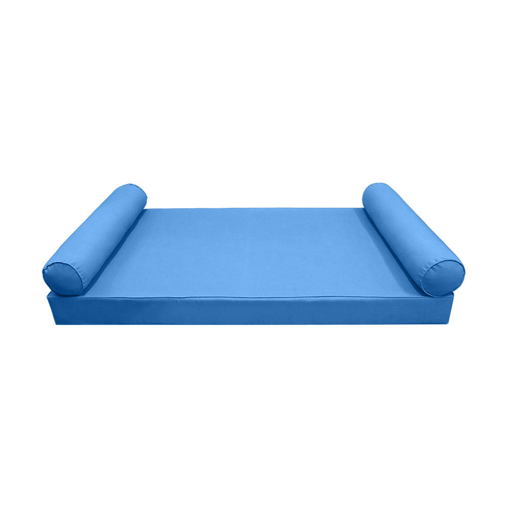 STYLE 5 - Mattress & Pillow Bolster Cushion Cover and Insert for Outdoor Indoor Daybed Porch Swing Bed Twin Size