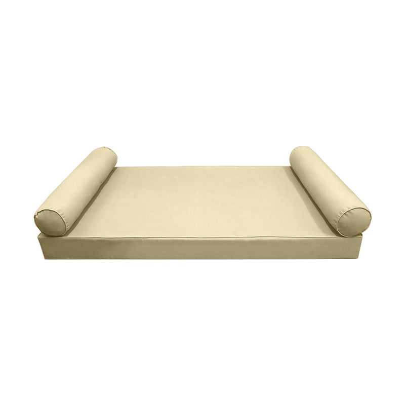 STYLE 5 - Mattress & Bolster Pillow for Outdoor Indoor Daybed Porch Swing Bed Twin Size | COVERS ONLY |