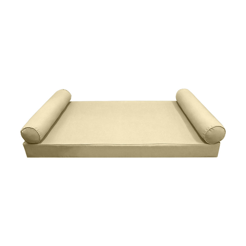 STYLE 5 - Mattress & Pillow Bolster Cushion Cover and Insert for Outdoor Indoor Daybed Porch Swing Bed Twin Size