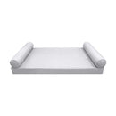 STYLE 5 - Mattress & Bolster Pillow for Outdoor Indoor Daybed Porch Swing Bed Crib Size | COVERS ONLY |