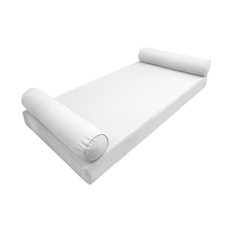 Style5 Crib Size 3PC Pipe Trim Outdoor Daybed Mattress Cushion Bolster Pillow Slip Cover COMPLETE SET AD106