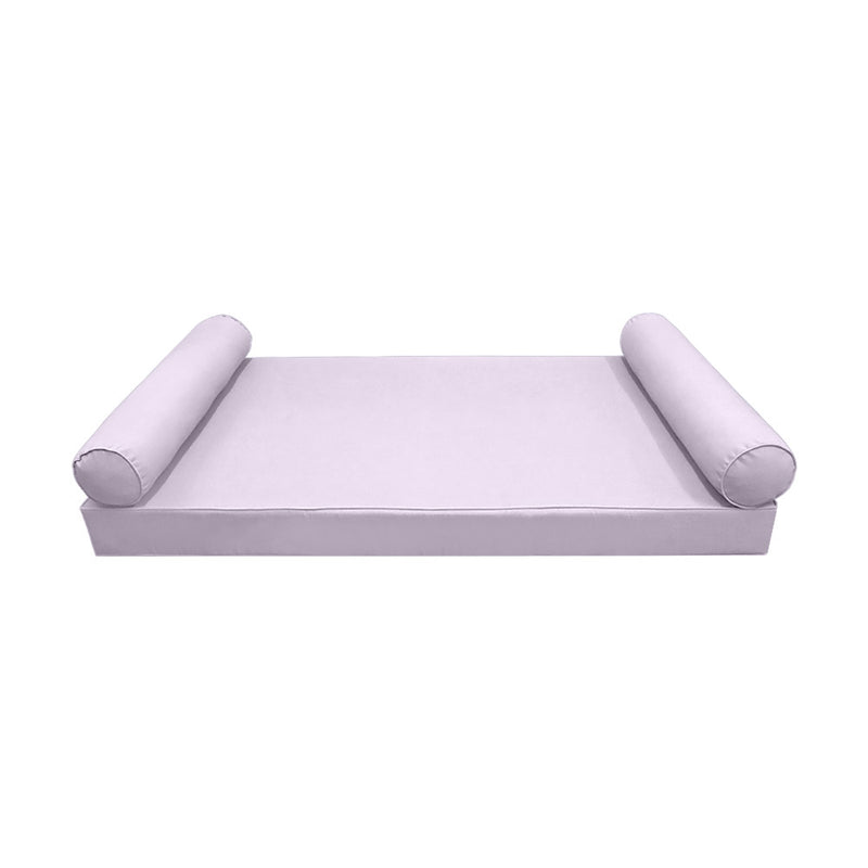 Style5 Full Size 3PC Pipe Trim Outdoor Daybed Mattress Bolster Pillow Fitted Sheet Slip Cover ONLY AD107