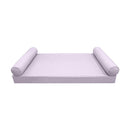STYLE 5 - Mattress & Pillow Bolster for Outdoor Indoor Daybed Porch Swing Bed Piped Trim Queen Size AD107 | COVERS ONLY |