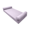 STYLE 5 - Mattress & Pillow Bolster for Outdoor Indoor Daybed Porch Swing Bed Piped Trim Queen Size AD107 | COVERS ONLY |