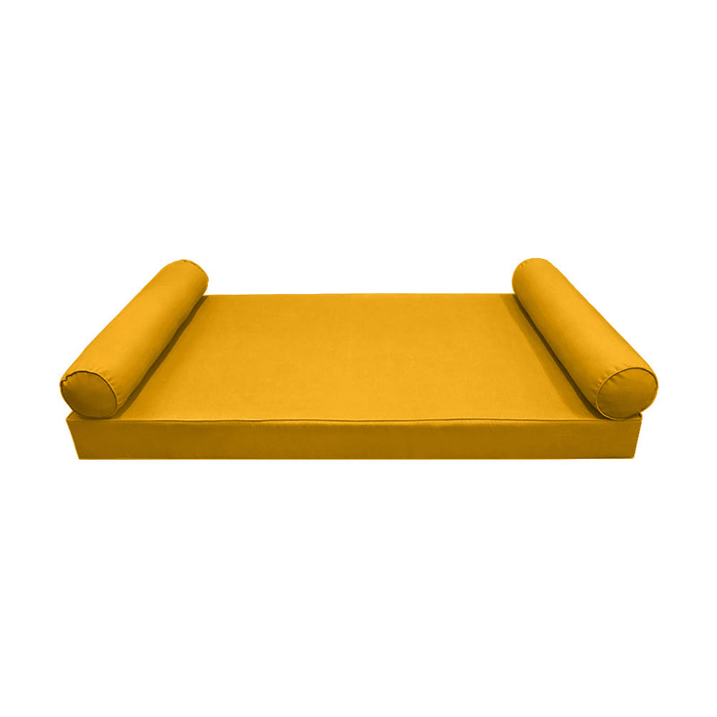 STYLE 5 - Mattress & Bolster Pillow for Outdoor Indoor Daybed Porch Swing Bed Crib Size | COVERS ONLY |