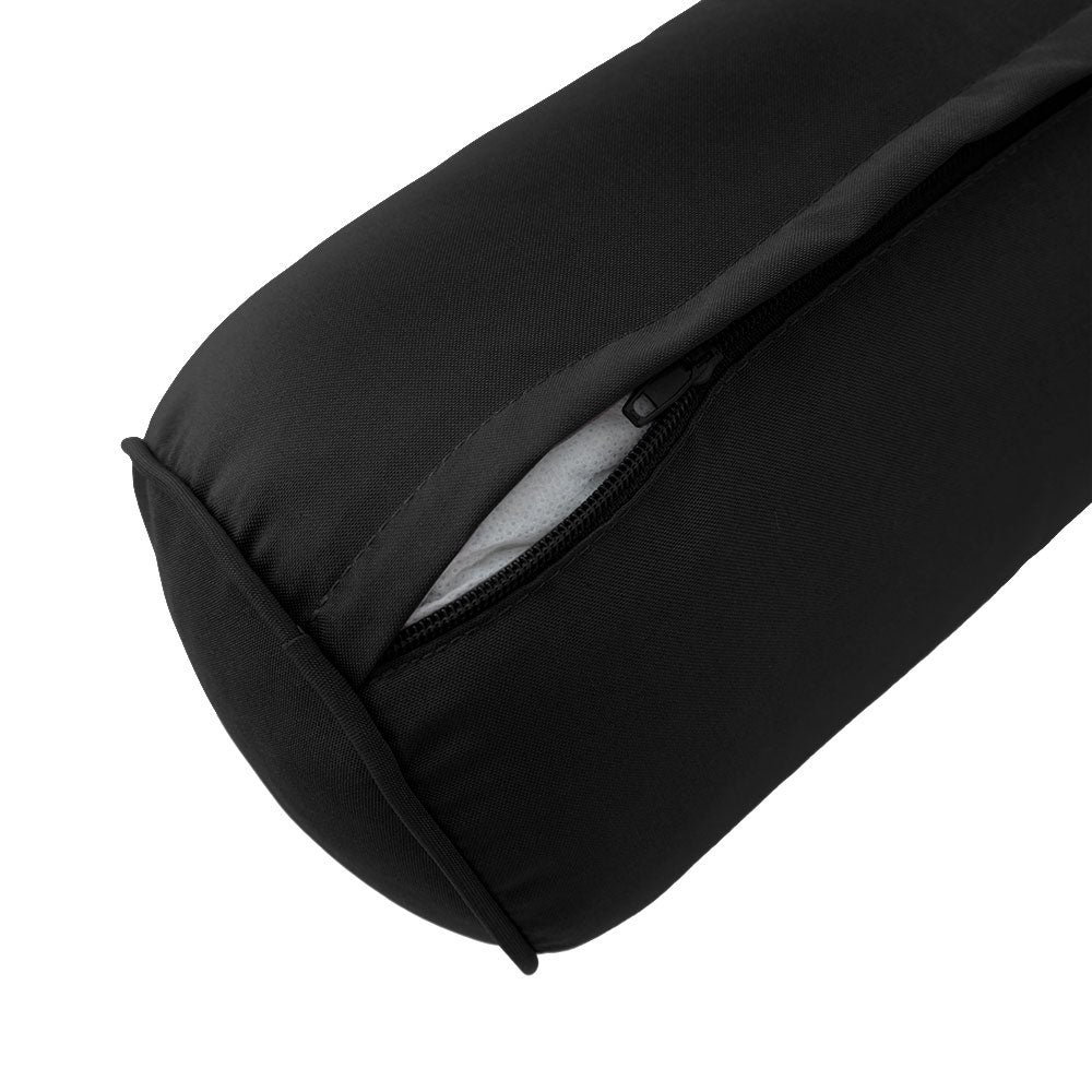 STYLE 5 - Mattress & Pillow Bolster for Outdoor Indoor Daybed Porch Swing Bed Piped Trim Full Size AD109 | COVERS ONLY |