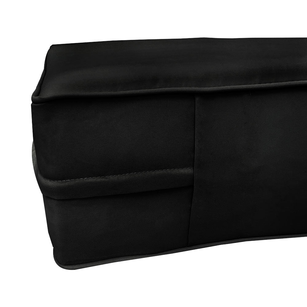 STYLE 5 - Mattress & Pillow Bolster for Outdoor Indoor Daybed Porch Swing Bed Piped Trim Full Size AD109 | COVERS ONLY |