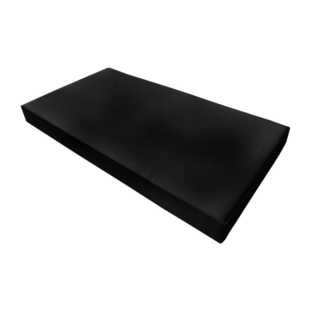STYLE 5 - Mattress & Pillow Bolster for Outdoor Indoor Daybed Porch Swing Bed Piped Trim Full Size AD109 | COVERS ONLY |