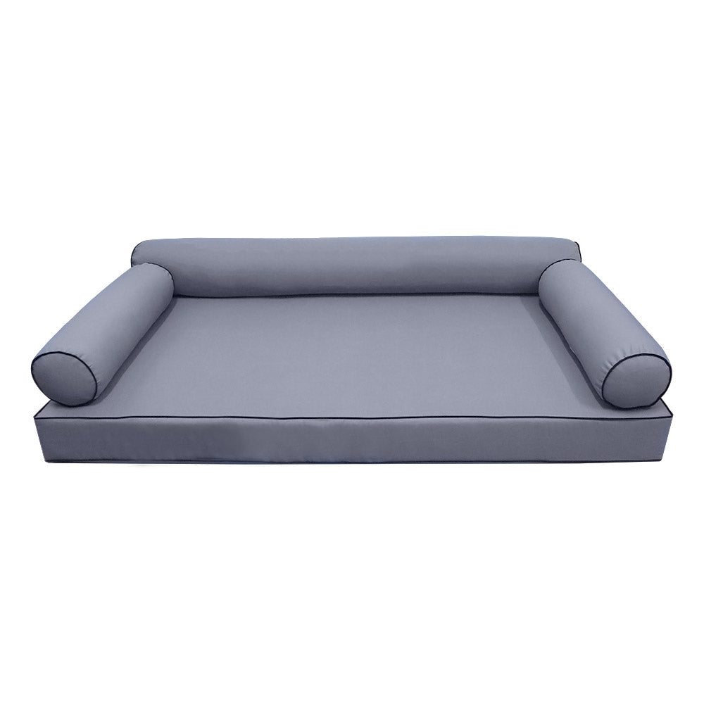 STYLE 6 - Mattress & Pillow Bolster Cushion Cover and Insert for Outdoor Indoor Daybed Porch Swing Bed Full Size