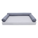 STYLE 6 - Bolster Pillow for Outdoor Indoor Daybed Porch Swing Bed Full Size | COVERS ONLY |