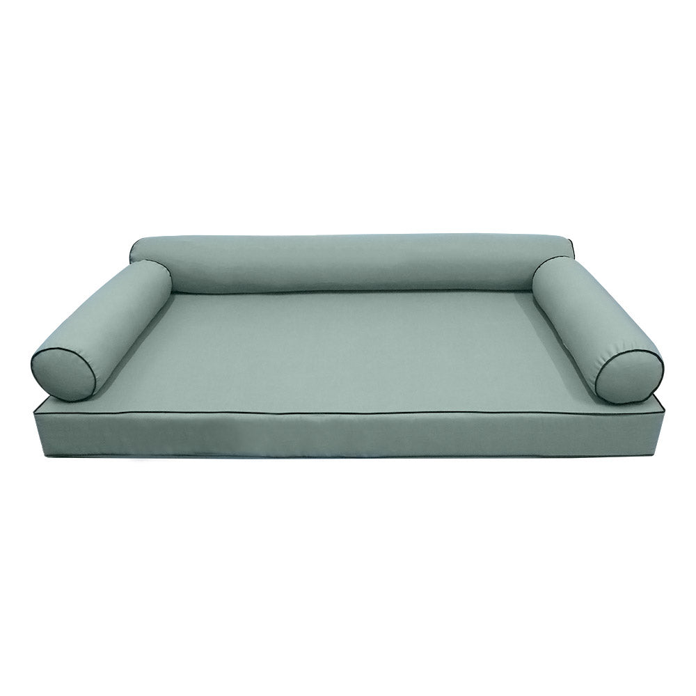 STYLE 6 - Mattress & Pillow Bolster Cushion Cover and Insert for Outdoor Indoor Daybed Porch Swing Bed Crib Size