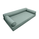 Modern outdoor daybed cushion set with two bolsters and two pillows, ideal for patio, porch, or indoor lounge spaces. — cover only