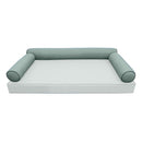 STYLE 6 - Bolster Pillow for Outdoor Indoor Daybed Porch Swing Bed Twin-XL Size | COVERS ONLY |